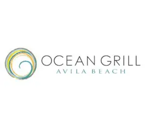 A logo of ocean grill in avila beach.